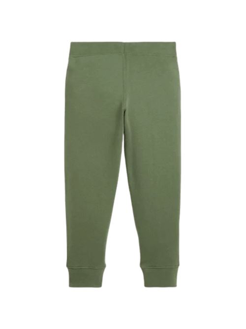 Pantalone da bambino in felpa di misto cotone, colore verde oliva menta. POLO RALPH LAUREN | 322799362039